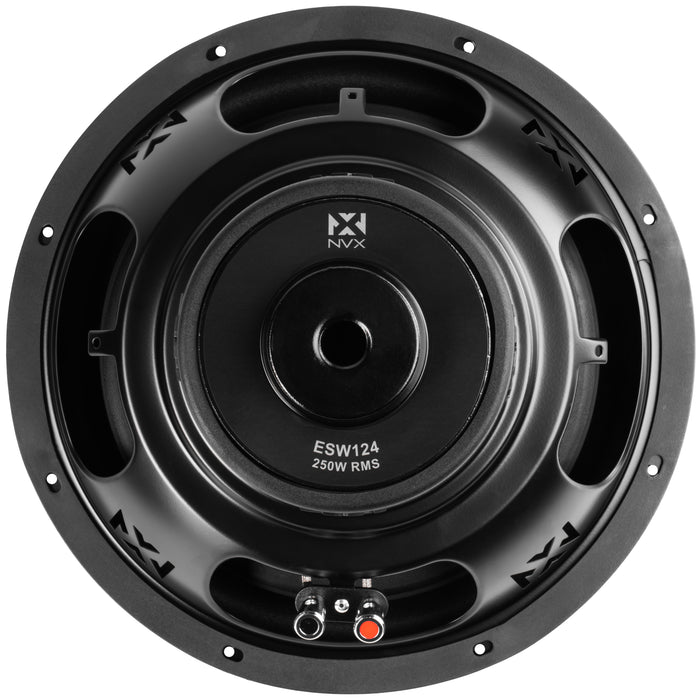 ESW124 500W Peak (250W RMS) E-Series 12" Single 4-Ohm Subwoofer