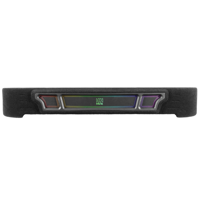 Custom Dual 10" Under-seat Sealed Unloaded Subwoofer Enclosure with LED Lighting for 2009-Up Ford F-150 Super Crew and 2017-Up F-250/350 Super Duty Crew Cab Trucks | BE-FD-09F150SC-S210