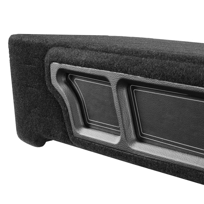 Custom Dual 12" Under-seat Sealed Unloaded Subwoofer Enclosure with LED Lighting for 2009-Up Ford F-150 Super Crew and 2017-Up F-250/350 Super Duty Crew Cab Trucks | BE-FD-09F150SC-S212