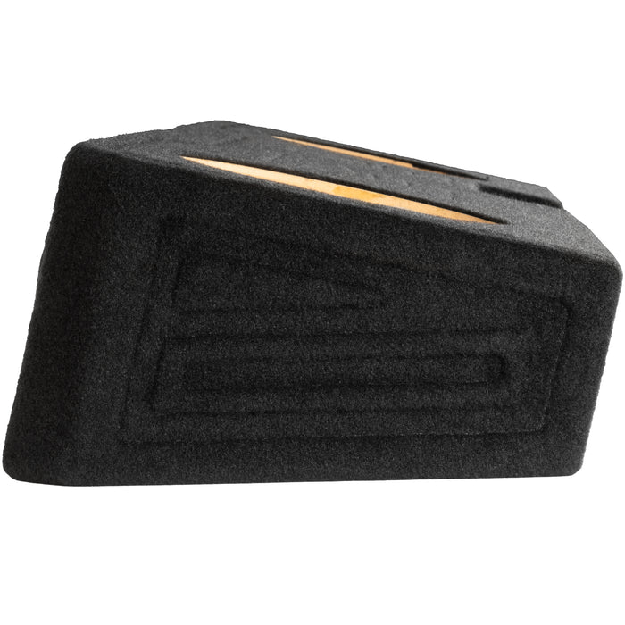 Custom Dual 12" Under-seat Sealed Unloaded Subwoofer Enclosure with LED Lighting for 2019-2024 Chevrolet Silverado and GMC Sierra Crew Cab Trucks | BE-GM-19SLVCC-S212