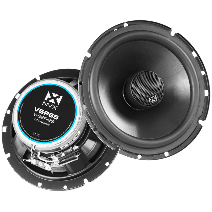 VSP65 600W Peak (200W RMS) 6.5" V-Series 2-Way Coaxial Speakers with 25mm Silk Dome Tweeters