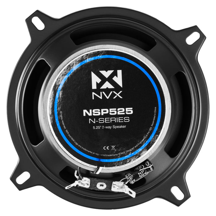 NSP525 240W Peak (160W RMS) 5.25" N-Series 2-Way Coaxial Car Speakers with 20mm Silk Dome Tweeters