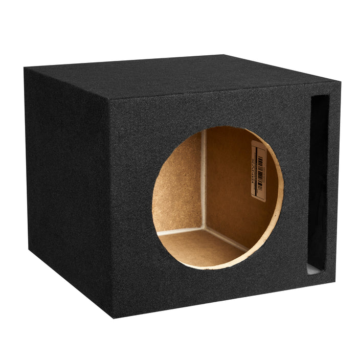 XMDFP101 Single 10" Ported 3/4" (1.2 cubic ft) MDF Black Carpeted Subwoofer Enclosure