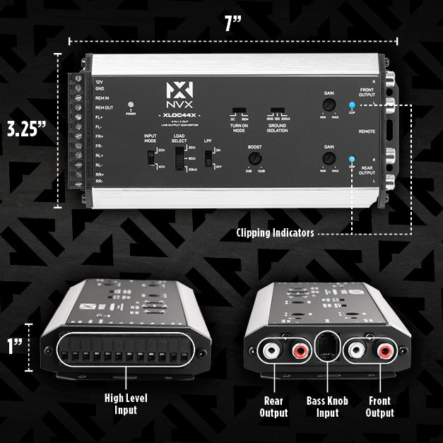 XLOC44X 4 inputs / 4 outputs High Voltage Active Line Output Converter with Impedance Matching and Remote Level Control