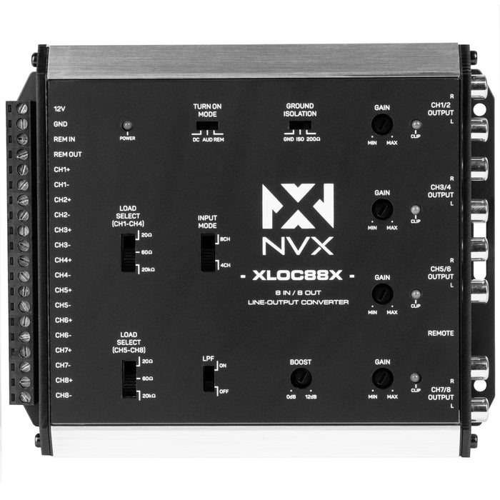 XLOC88X 8 inputs / 8 outputs High Voltage Active Line Output Converter with Impedance Matching and Remote Level Control