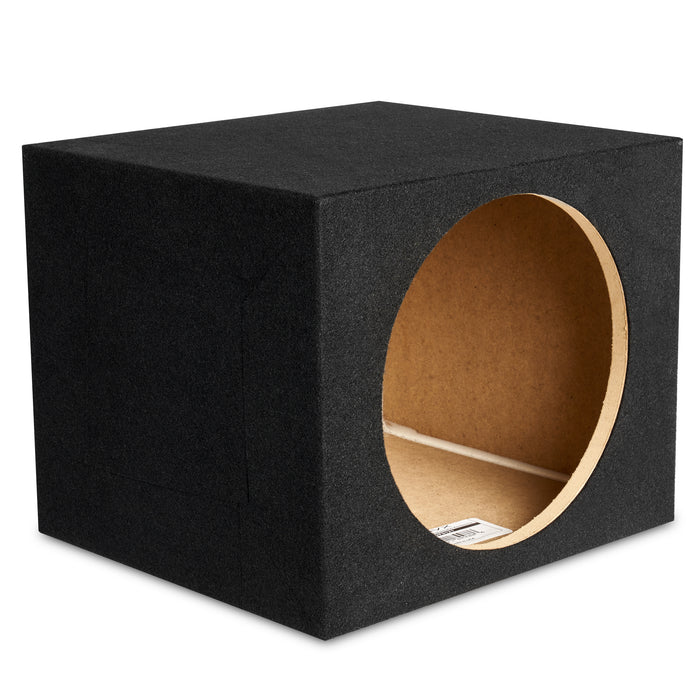 XMDFS121 Single 12" Sealed 3/4" (1.3 cubic ft) MDF Black Carpeted Subwoofer Enclosure